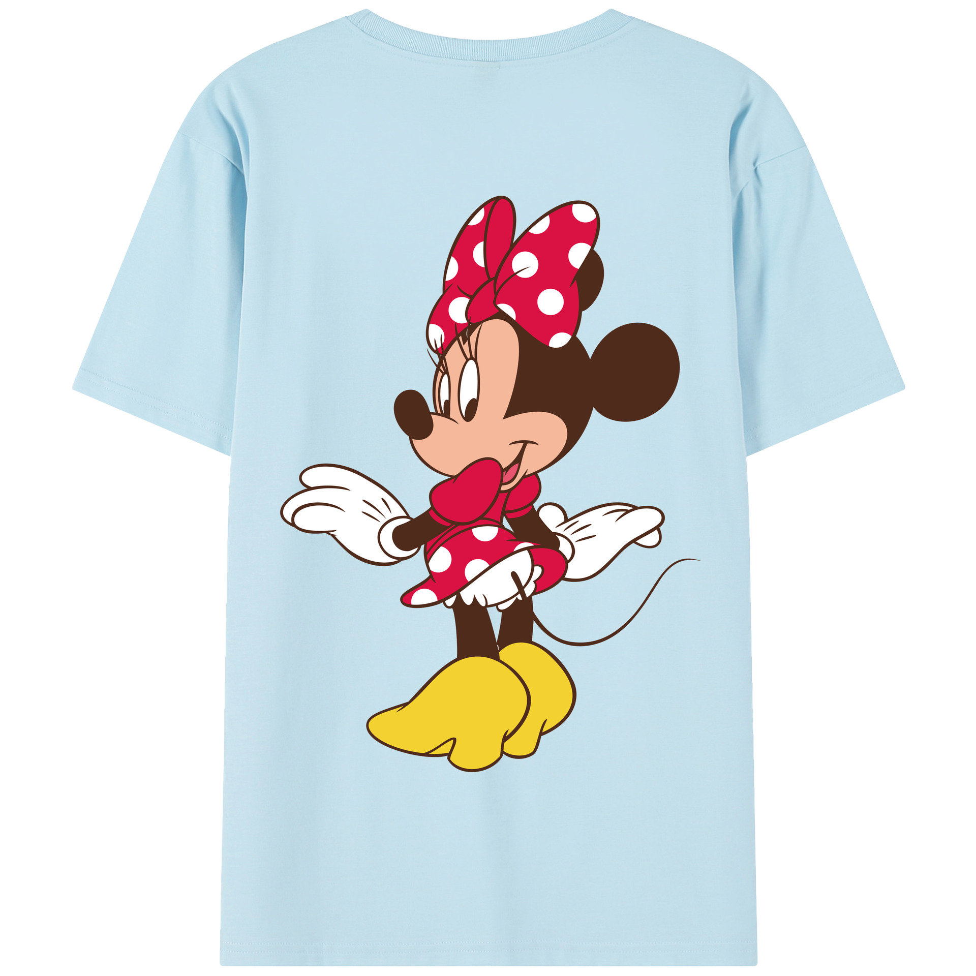 （画像用） ミッキーマウス Mickey Mouse 綿100％半袖Tシャツ（背面プリント）
